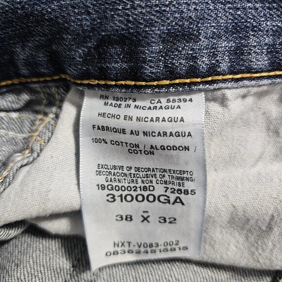 Wrangler Rugged Wear Jeans 38 x 32 Blue Mid Rise Relaxed Fit Straight Leg - Picture 7 of 9